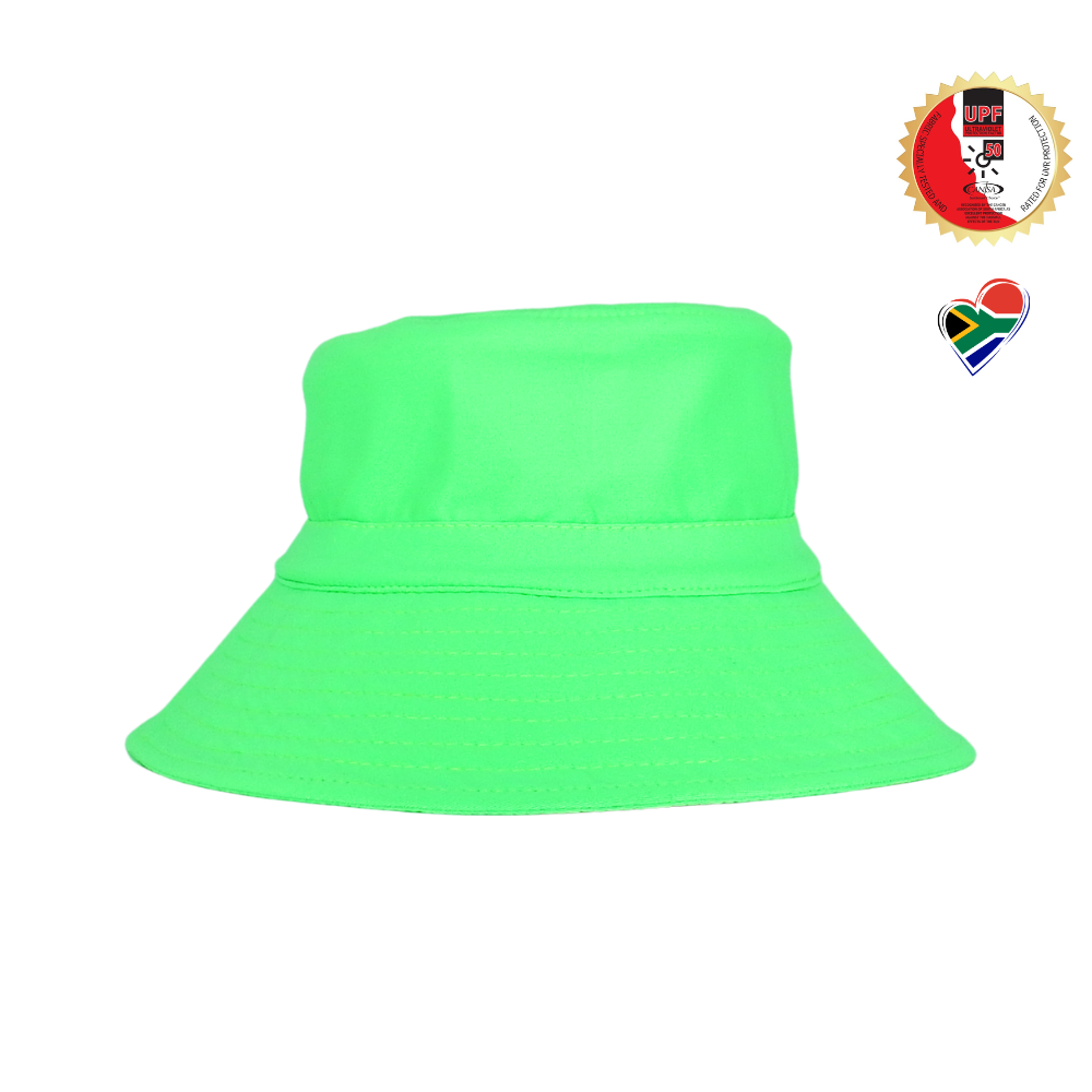 Lime Bright High Visibility | Kids Swim Bucket Hat