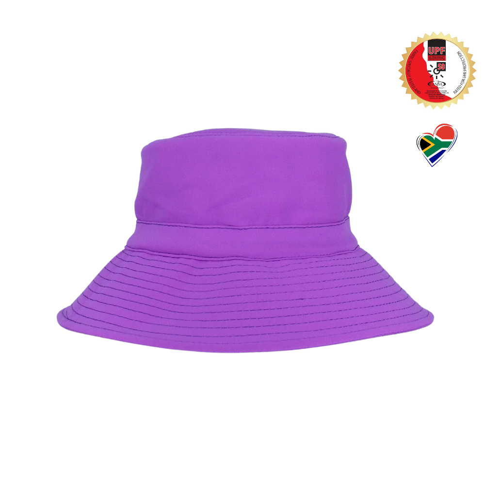 Purple Bright High Visibility |Kids Swim Bucket Hat