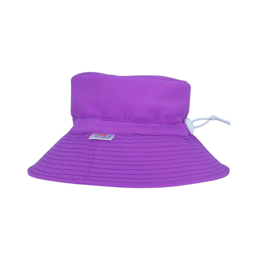 Purple Bright High Visibility |Kids Swim Bucket Hat
