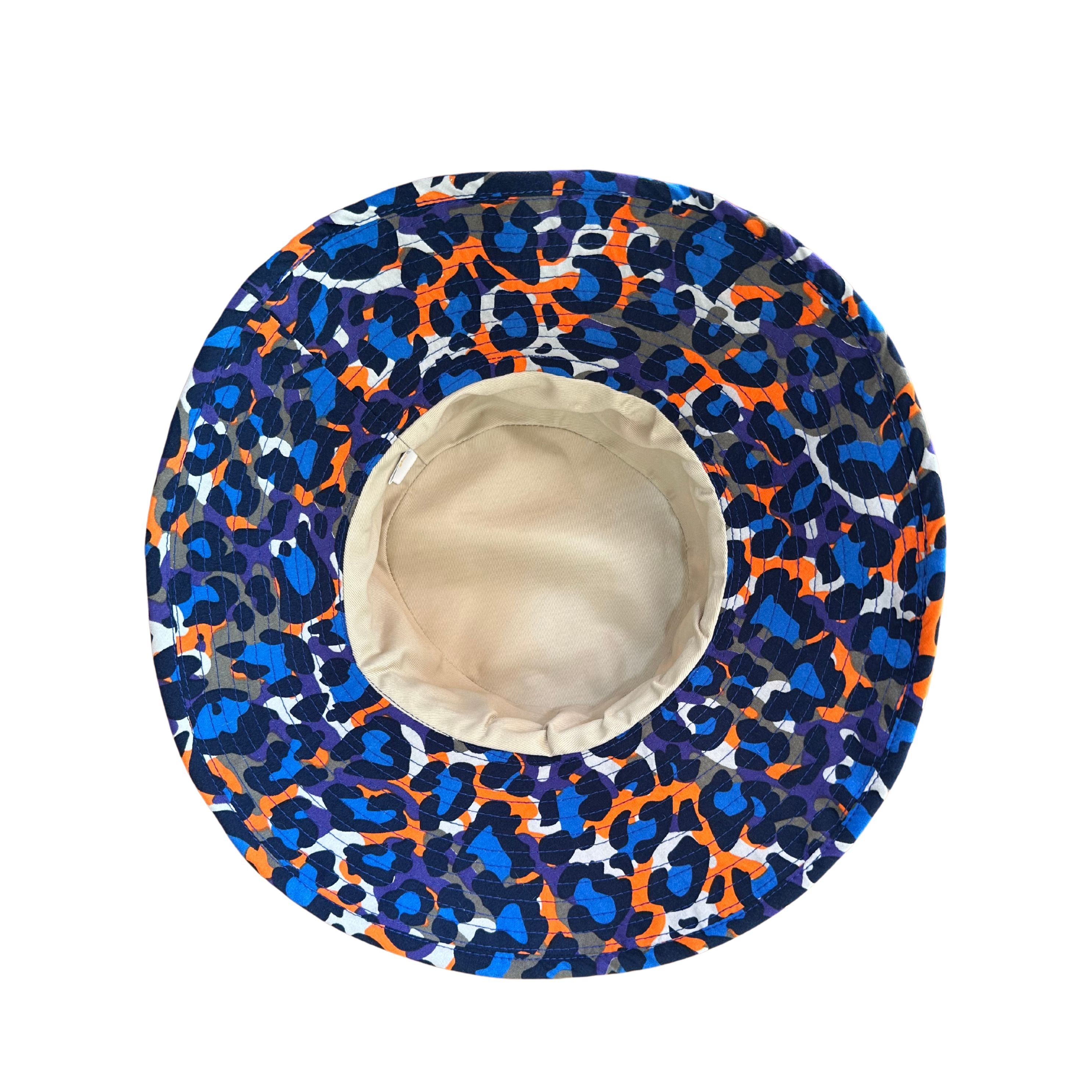 Unisex Blue Safari Animals Bucket Hat. UPF50+ Sun Hat. Moosel