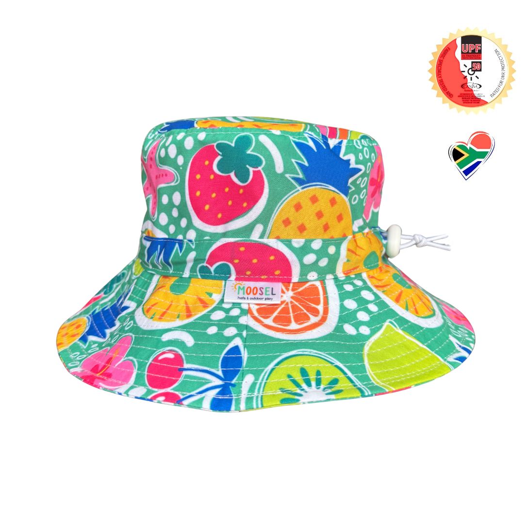 Pink Tropical Fruit | Bucket Hat, 7cm Brim