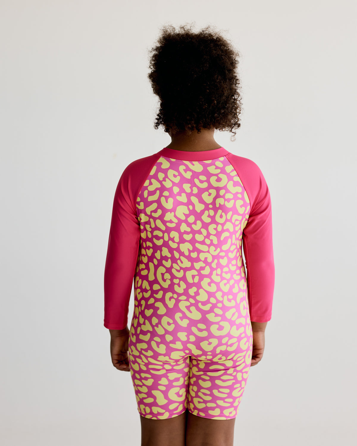 Leopard Print Onesie - Pink & Yellow