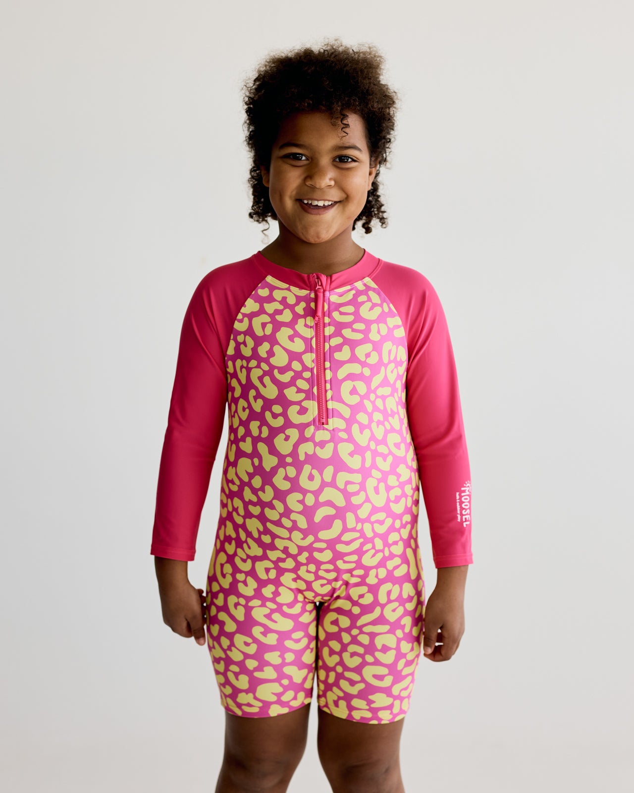 Leopard Print Onesie - Pink & Yellow