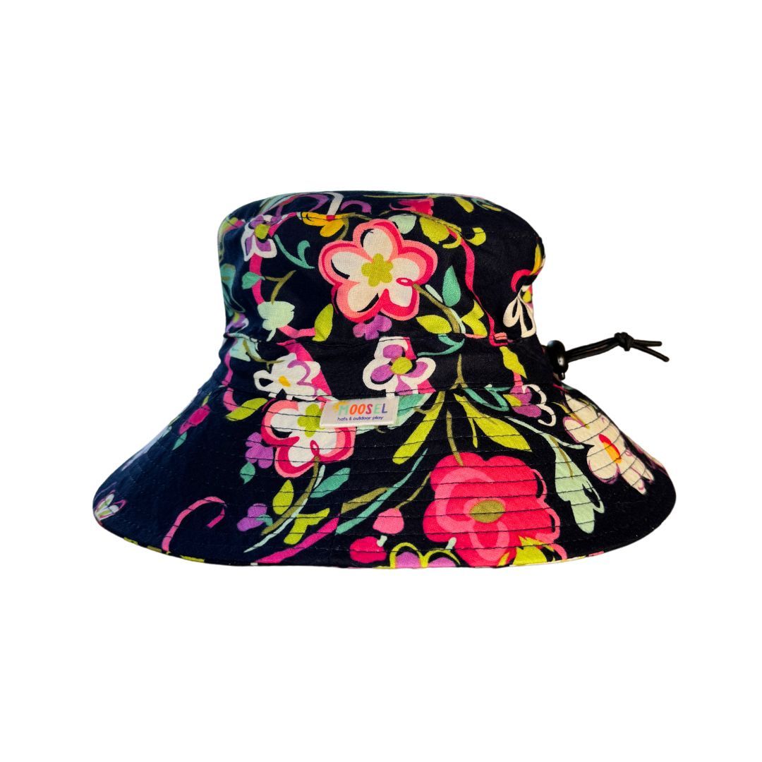 Dark Floral | Kids Bucket Hat