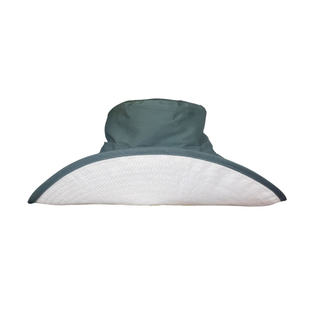 Ladies Olive/Beige | Bucket Hat 14cm Ultra Wide Brim