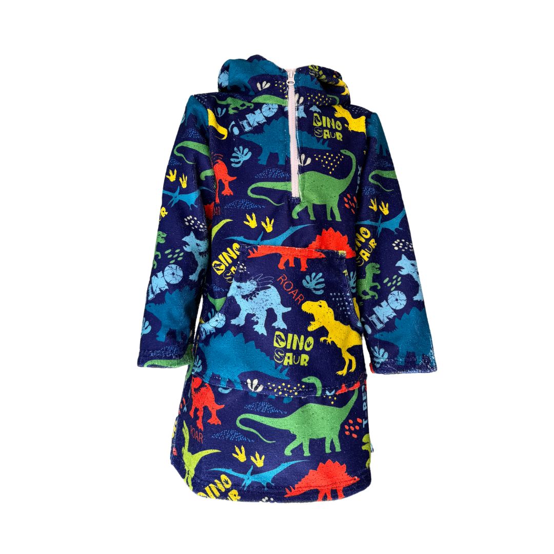 Dinosaurs | Hooded Towel, Front Zip