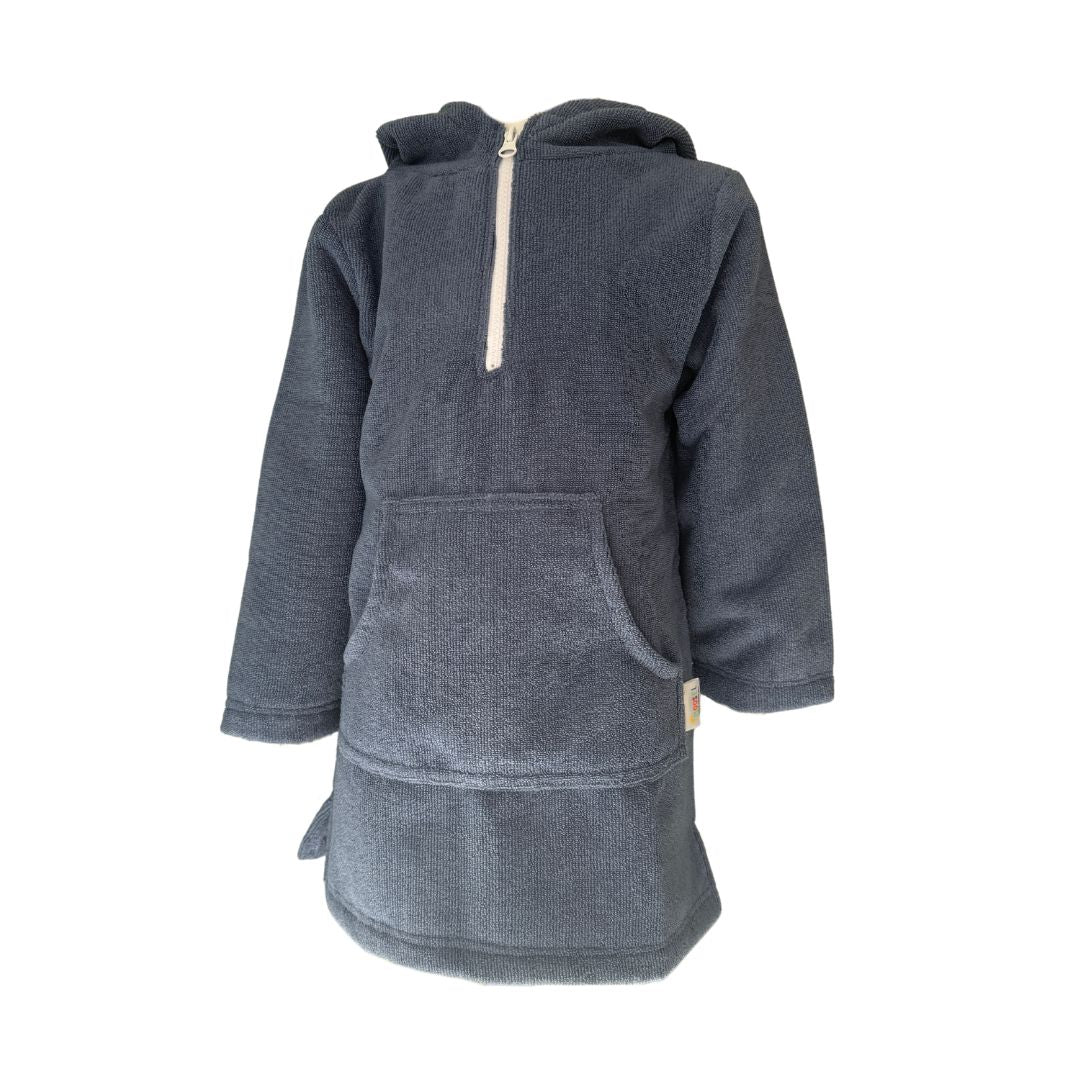 Blue |Hooded Towel, Front Zip