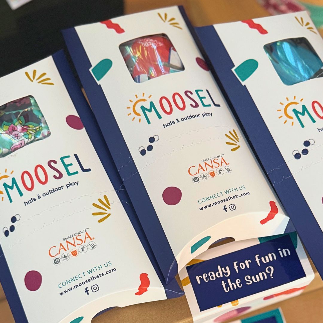 Kids Garden Bugs Print Bucket Hat. Extra wide brim for sun protection. UPF50+ Adjustable strap for windy days.