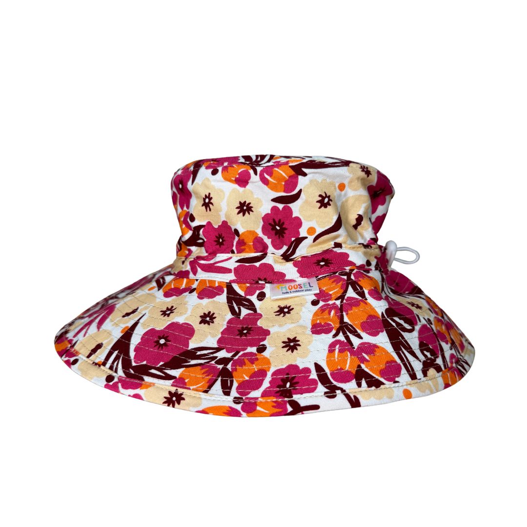 Cherise & Peach Floral | Ladies Bucket Hat