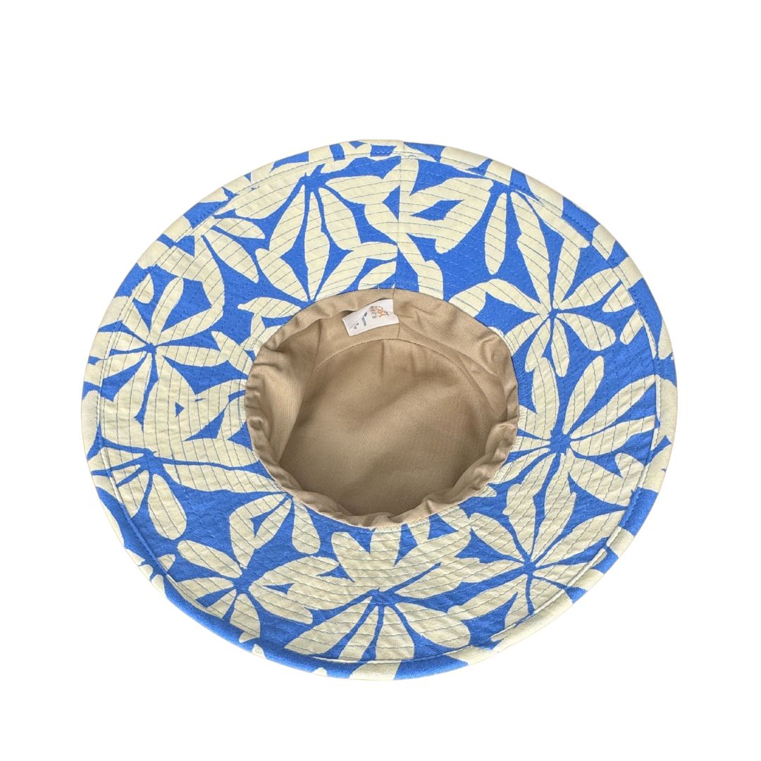Light Blue Tropical Floral |Ladies Bucket Hat