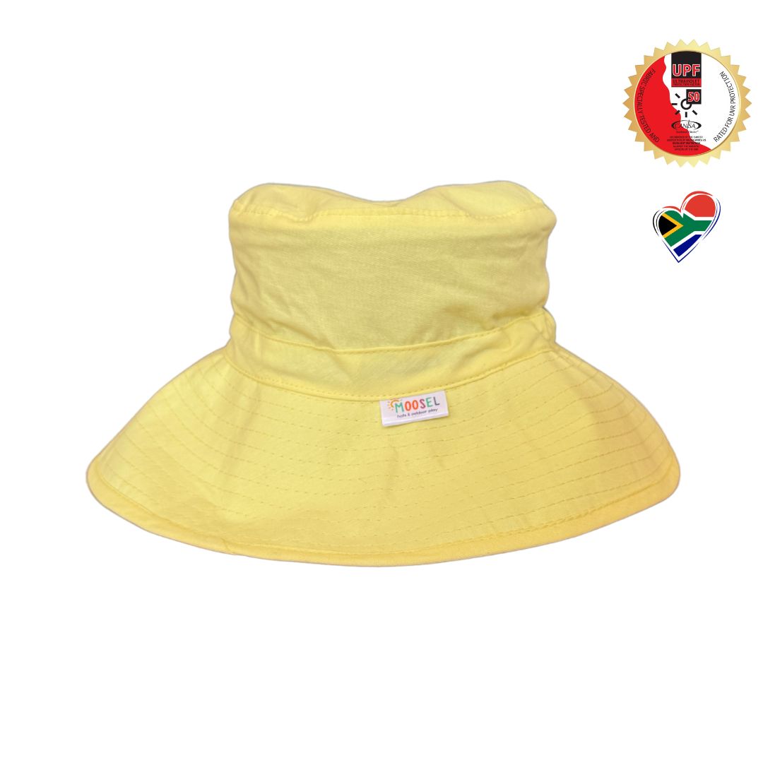 Pastel Lemon | Ladies Wide Brim Bucket Hat