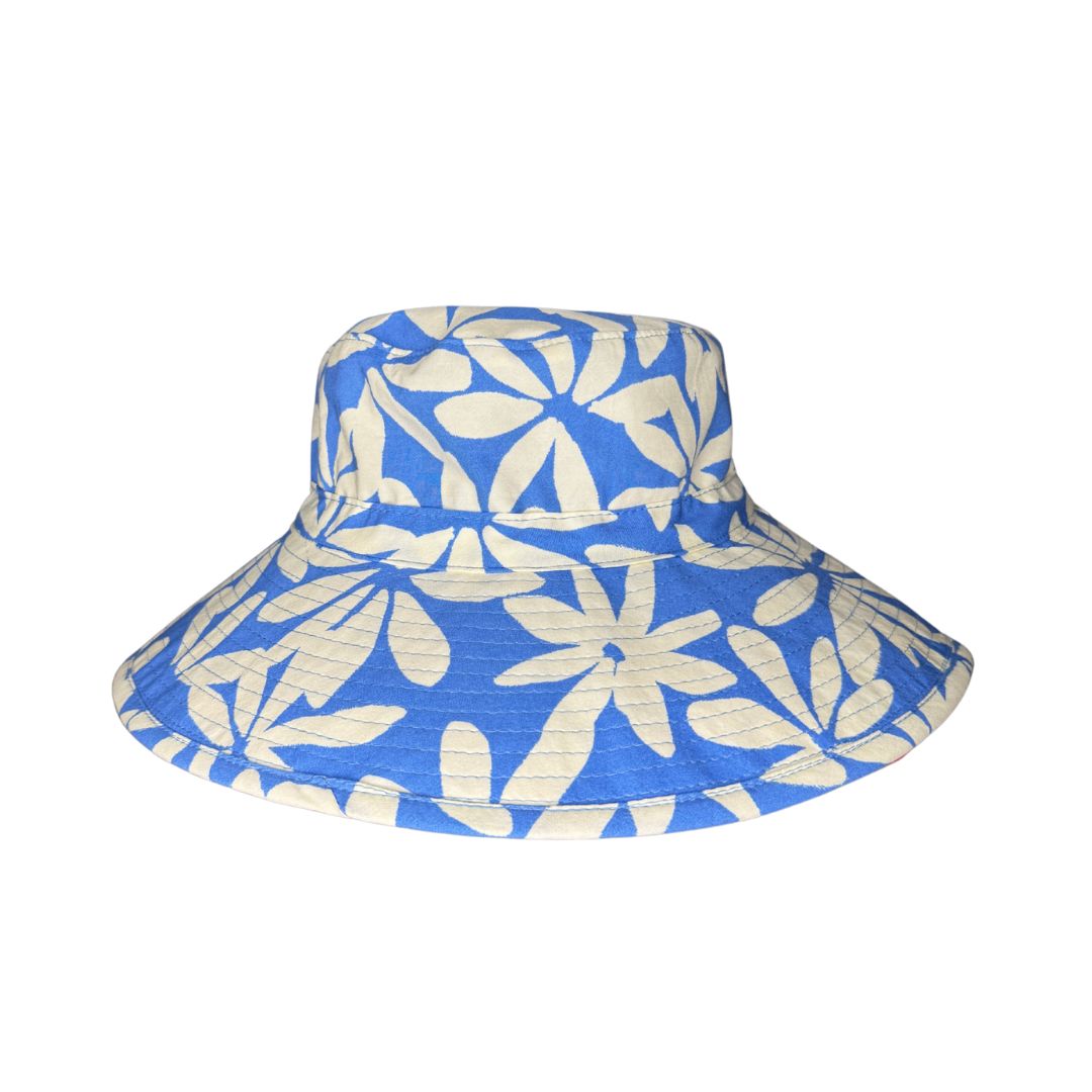 Classic Floral Flowers Bucket Hat. Extra wide brim for sun protection. UPF50+ Adjustable strap.