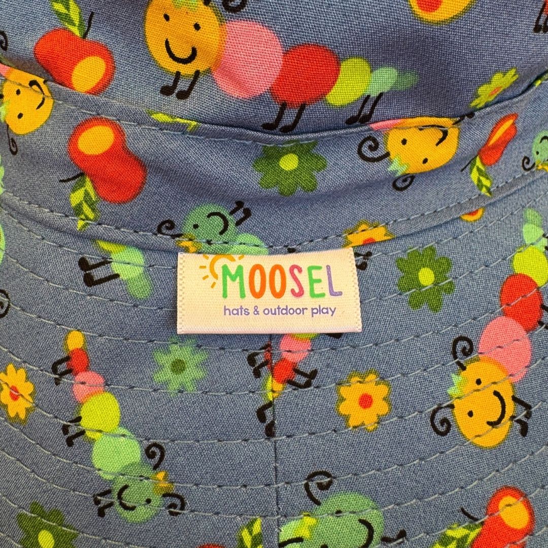 Kids Caterpillar Bucket Hat - 7cm Brim, Cotton Blend