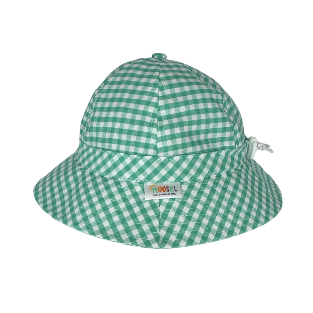 Teal Gingham | Baby & Toddler Sun Hat