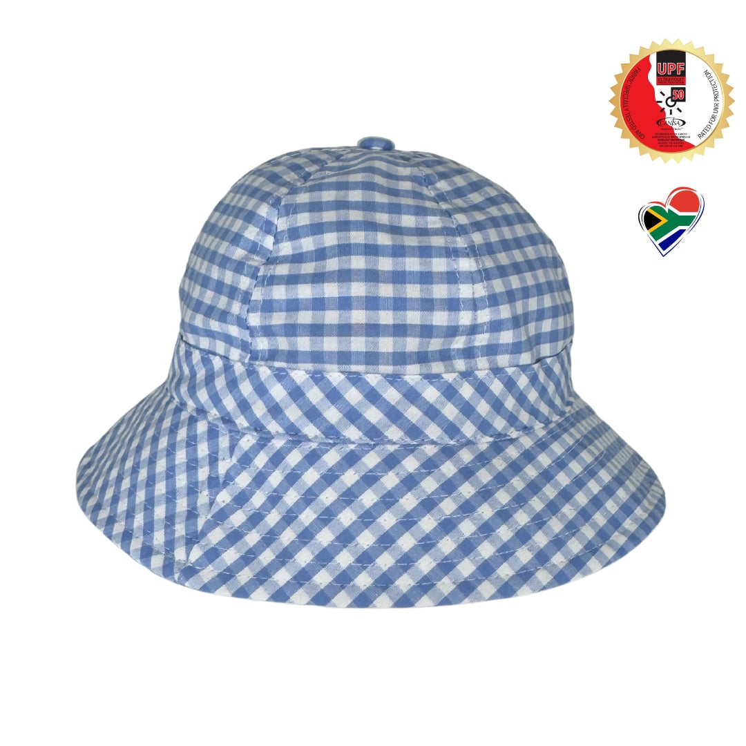 Blue Gingham | Baby & Toddler Sun Hat