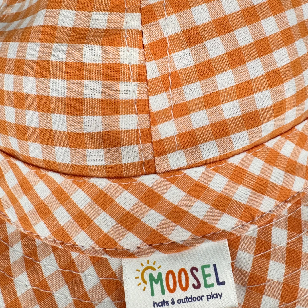 Orange Gingham | Baby & Toddler Sun Hat