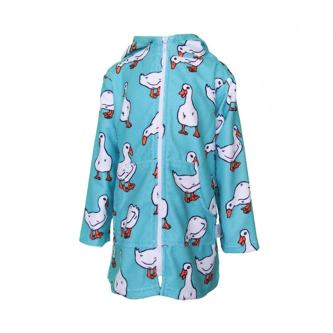 Ducks Hooded Towel - Teal