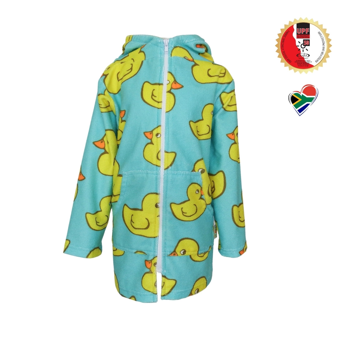 Yellow Rubber Ducks | Hooded Beach Towel, Full Zip