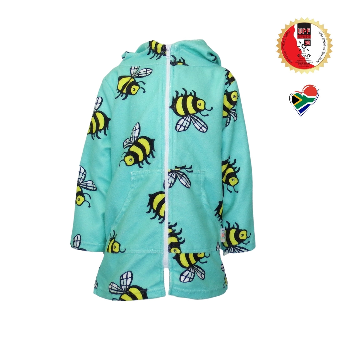 Honey Bees | Hooded Beach Towel, Full Zip