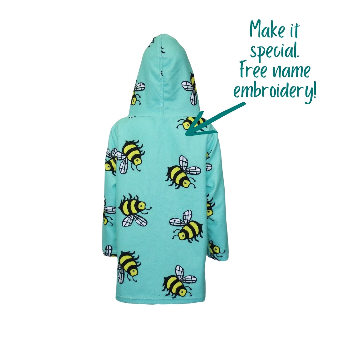 Honey Bees | Hooded Beach Towel, Full Zip