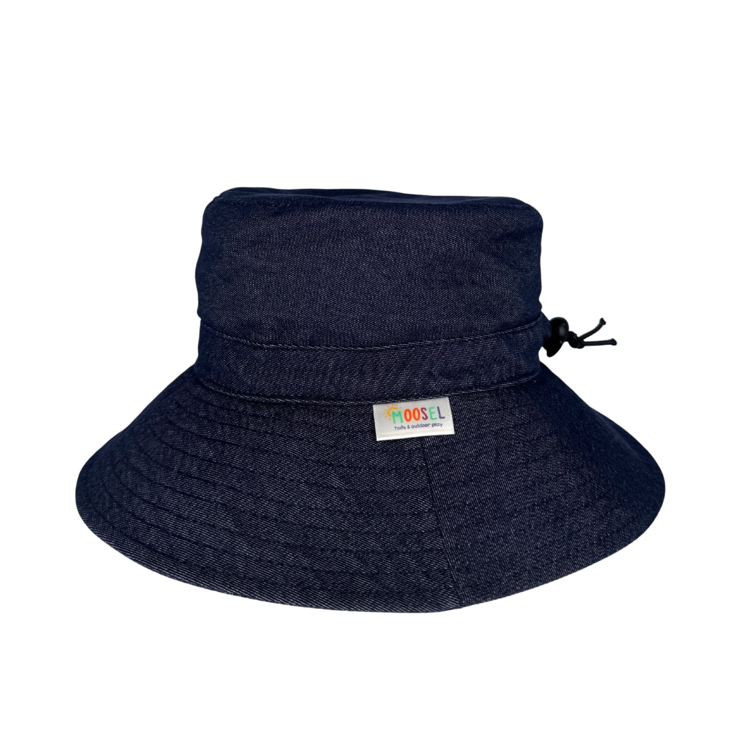 Navy Denim Baby | Bucket Hat, 7cm Brim