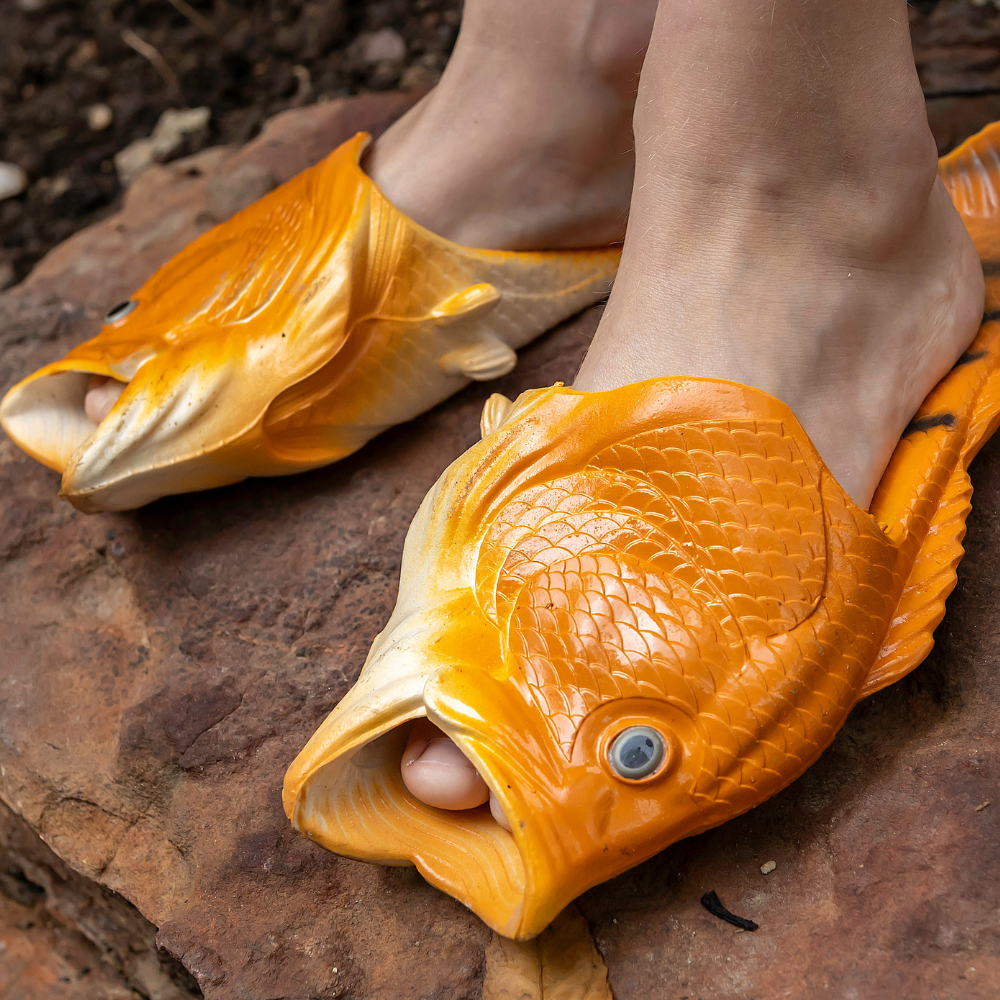 Orange Goldfish| Fish Flip Flop Slops/ Slippers