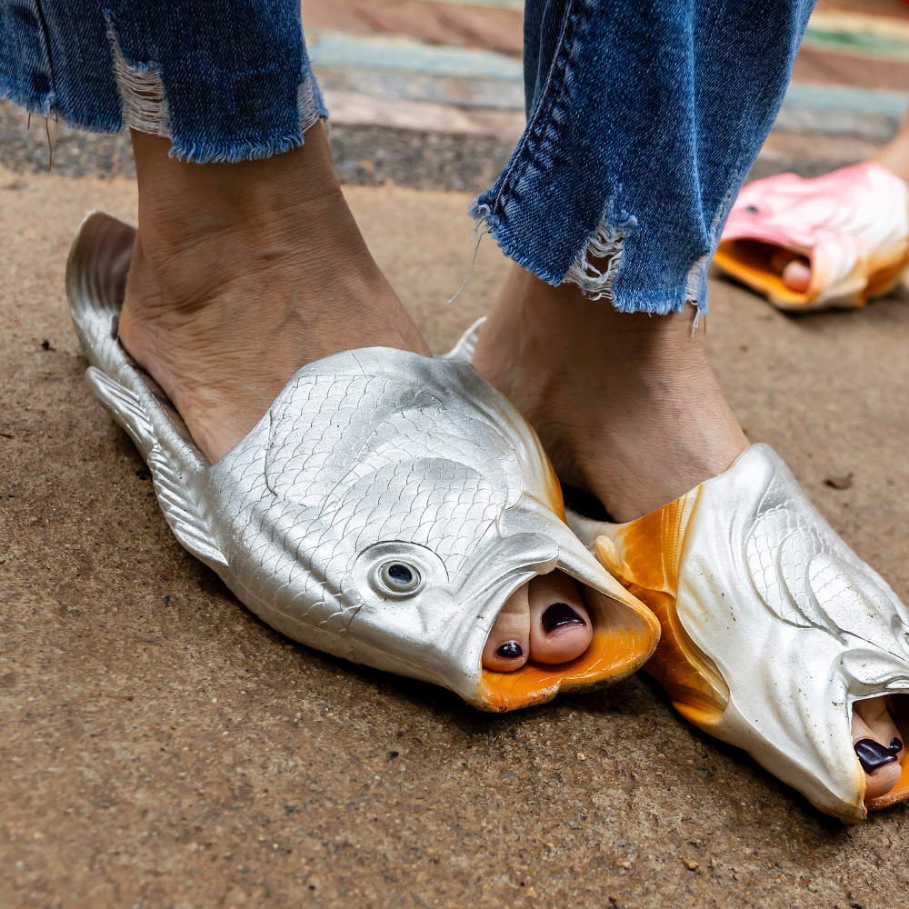 Grey Kob| Fish Flip Flop Slops/ Slippers