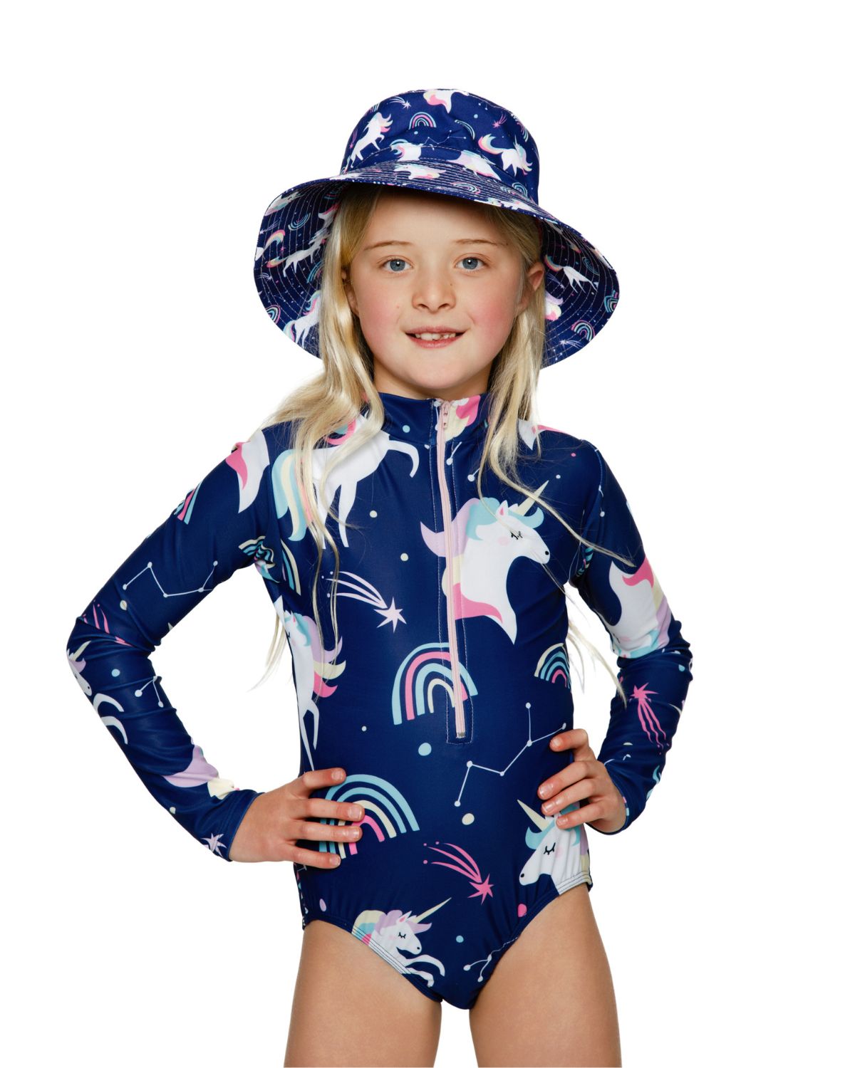 Girls Unicorns & Rainbows |Swimming Costume, Bathing Suit