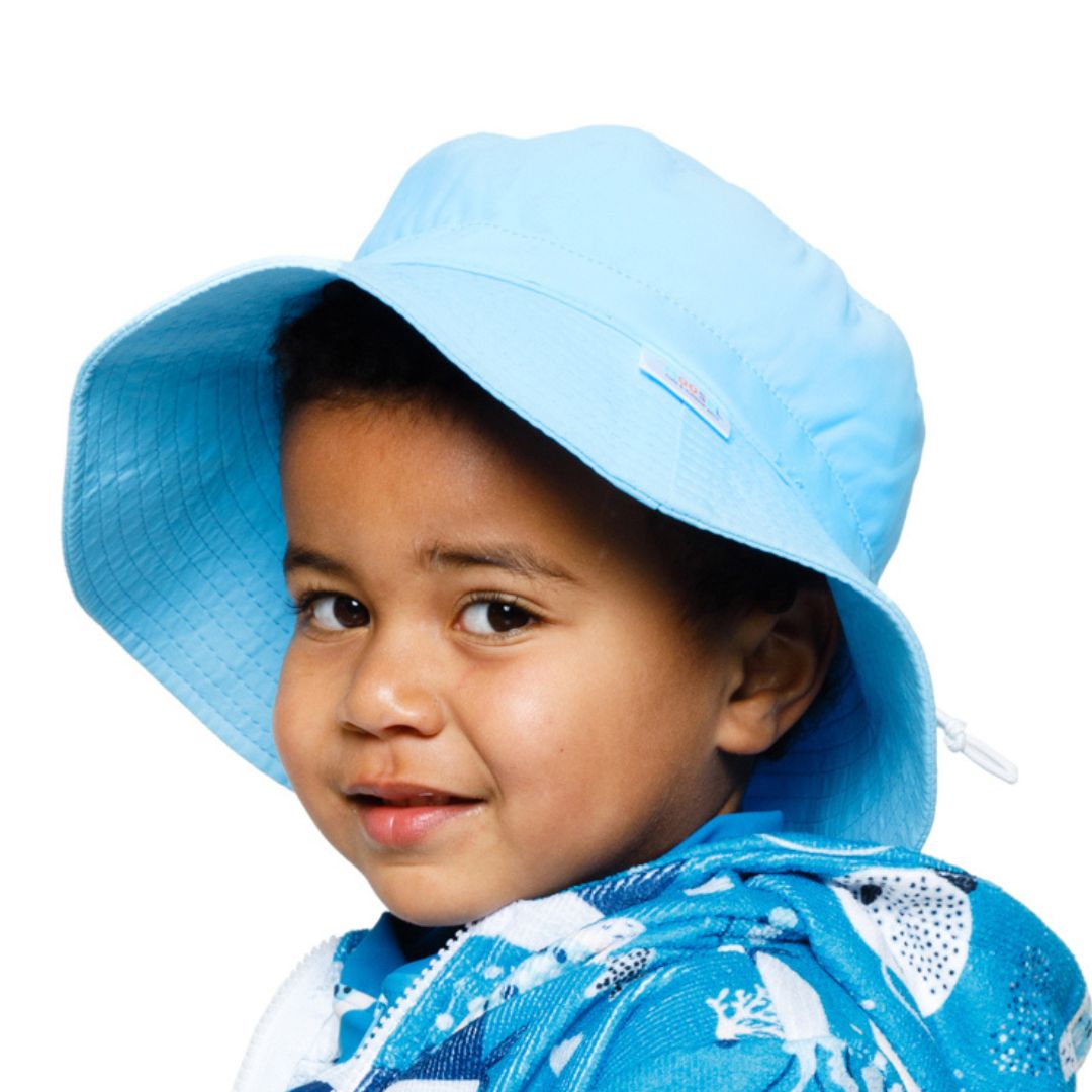 Blue Bright High Visibility | Kids Swim Bucket Hat