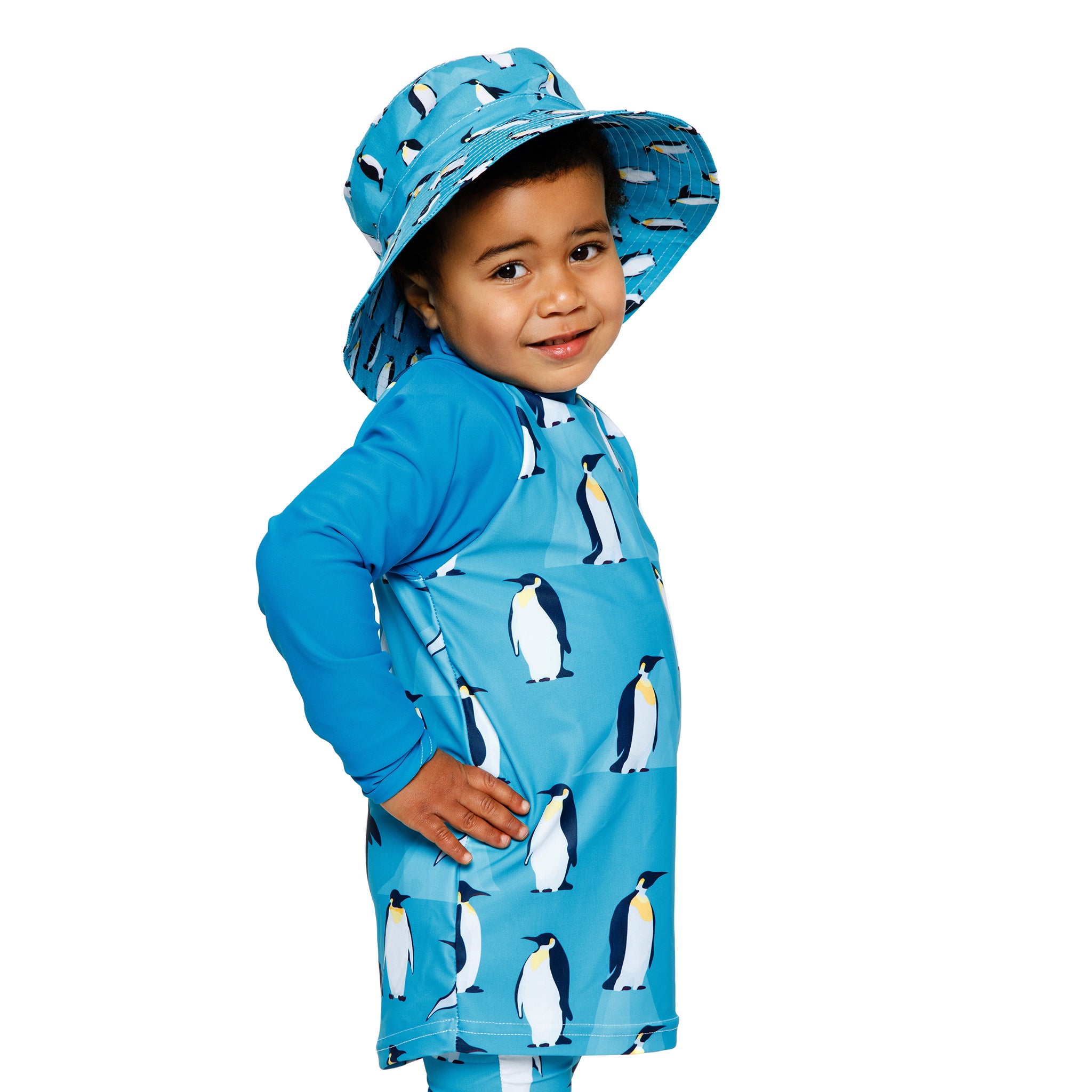 Unisex Penguin Swim Rash Vest | Long Sleeve, High Neck