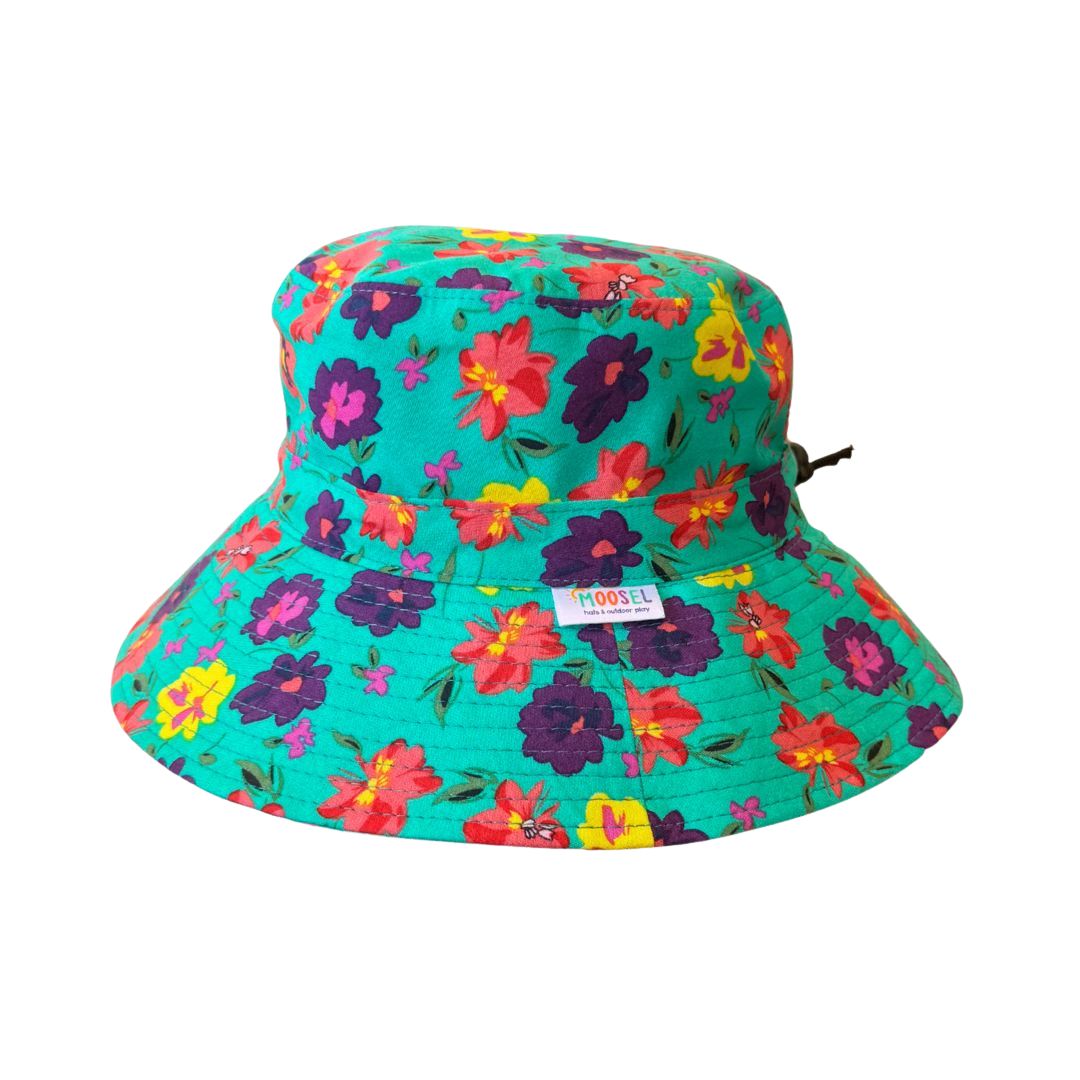 Green Floral|Kids Bucket Hat
