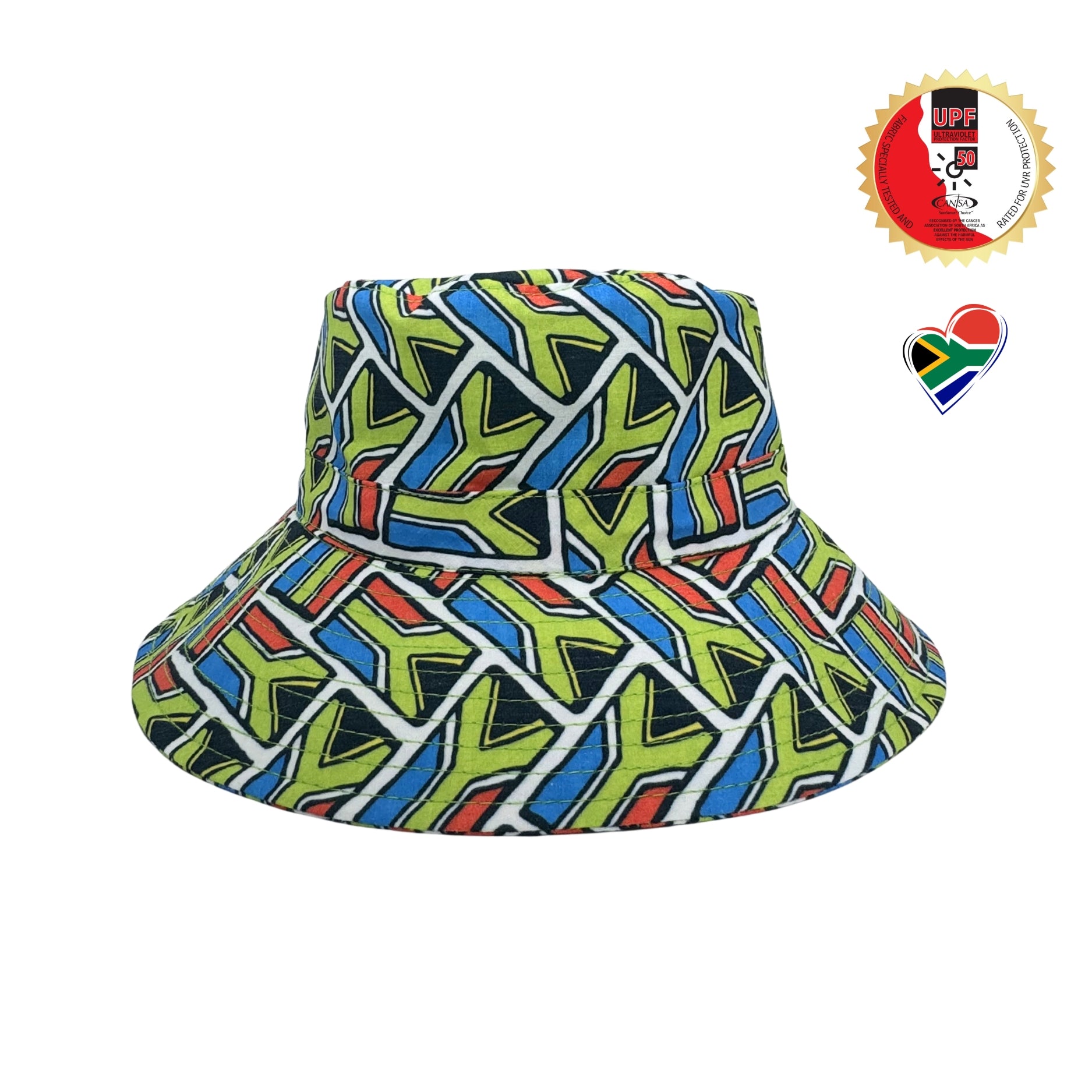 Unisex Support SA Flag Bucket Hat Family | UPF50+ Sun Hat | Moosel
