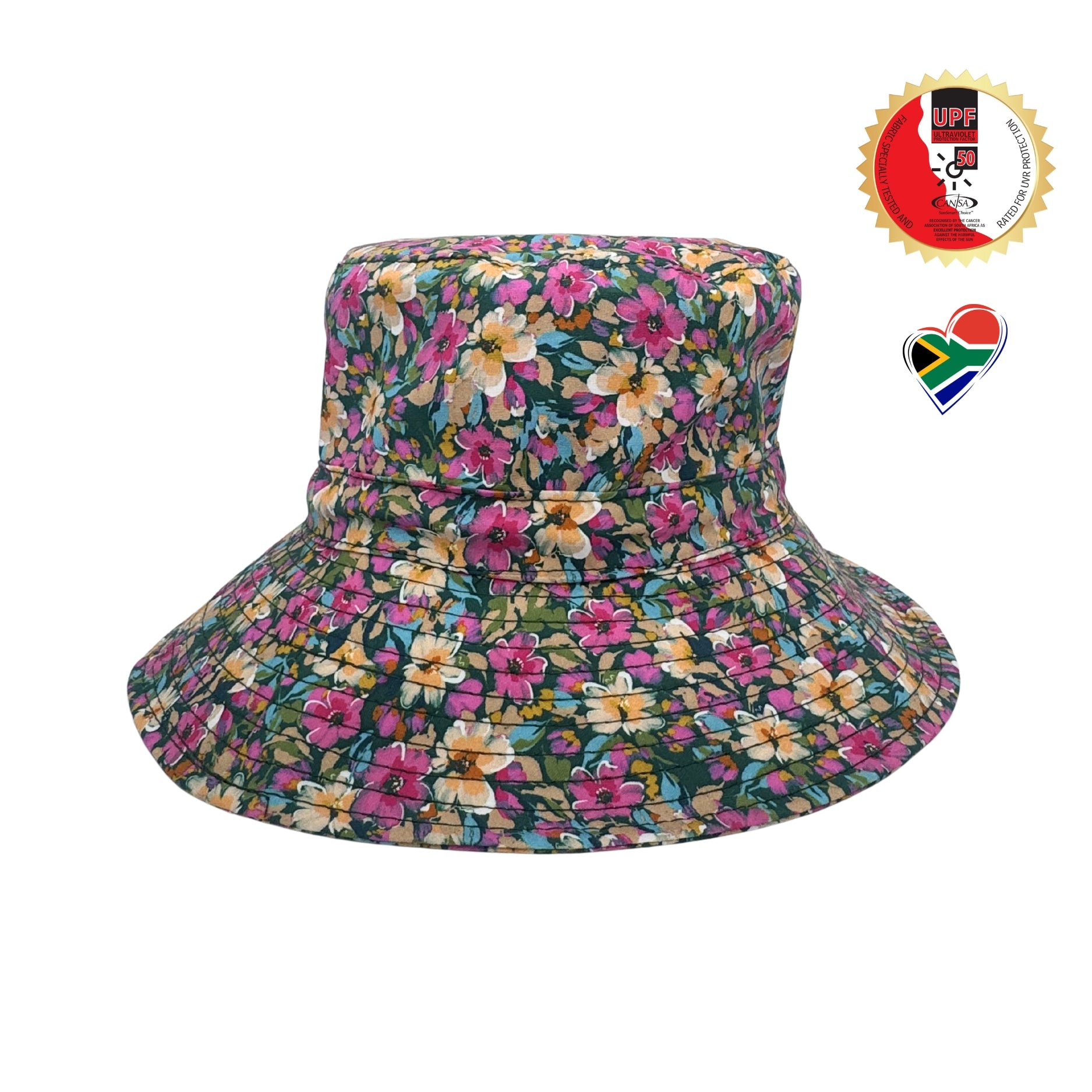 Purple Floral Garden |Kids Bucket Hat