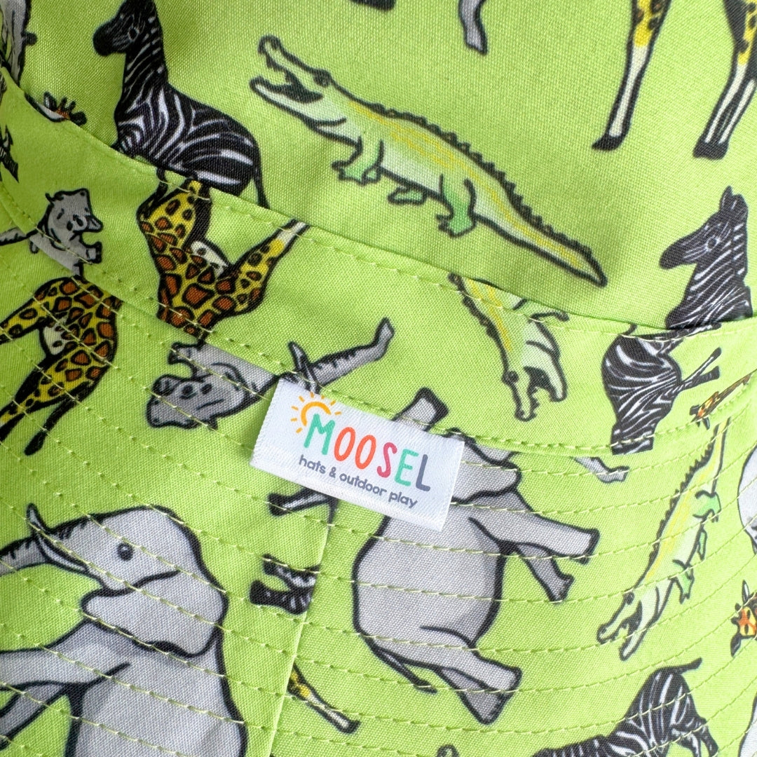 Green Safari Animals | Kids Bucket Hat