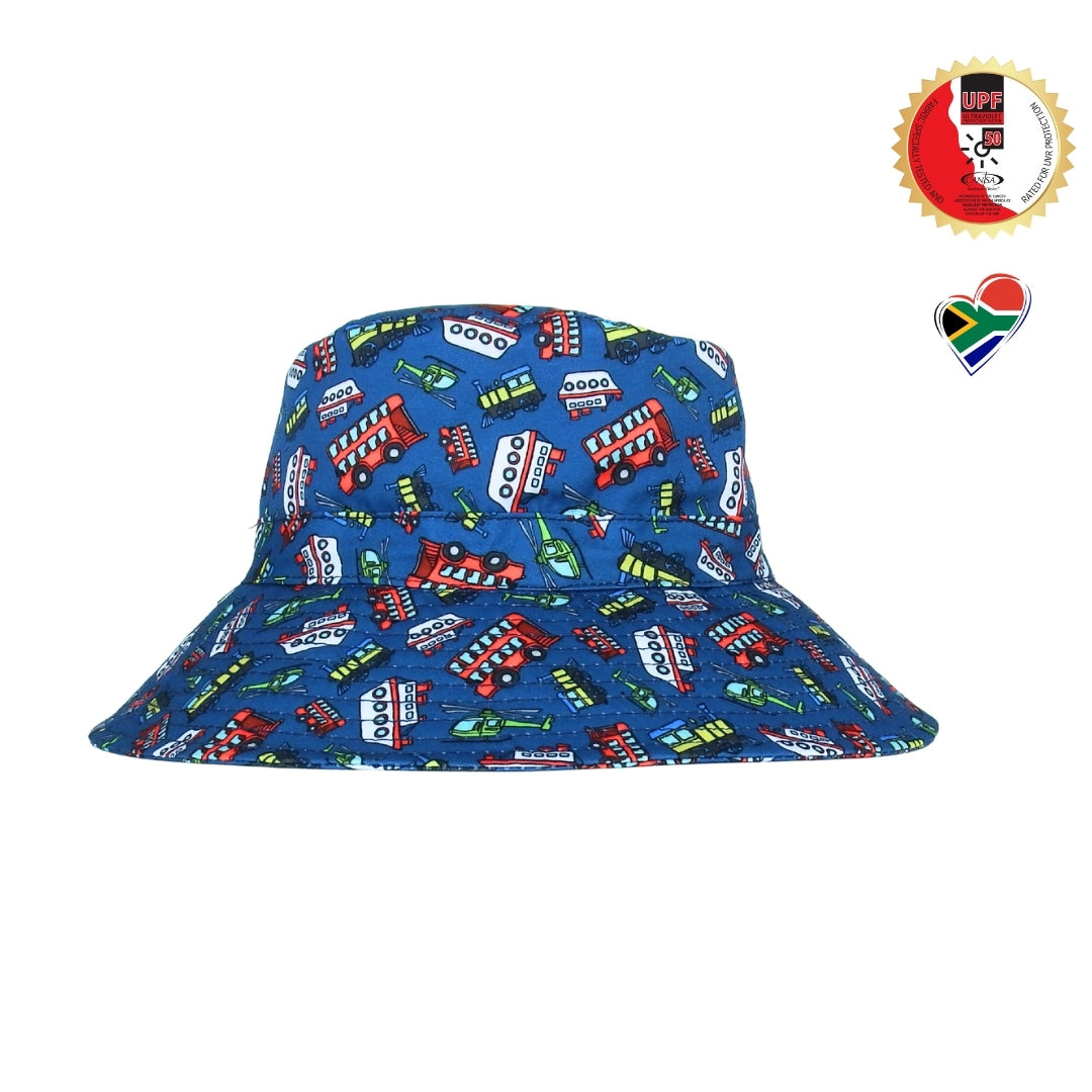 Train Bus Helicopter Ship Transport | Kids Bucket Hat