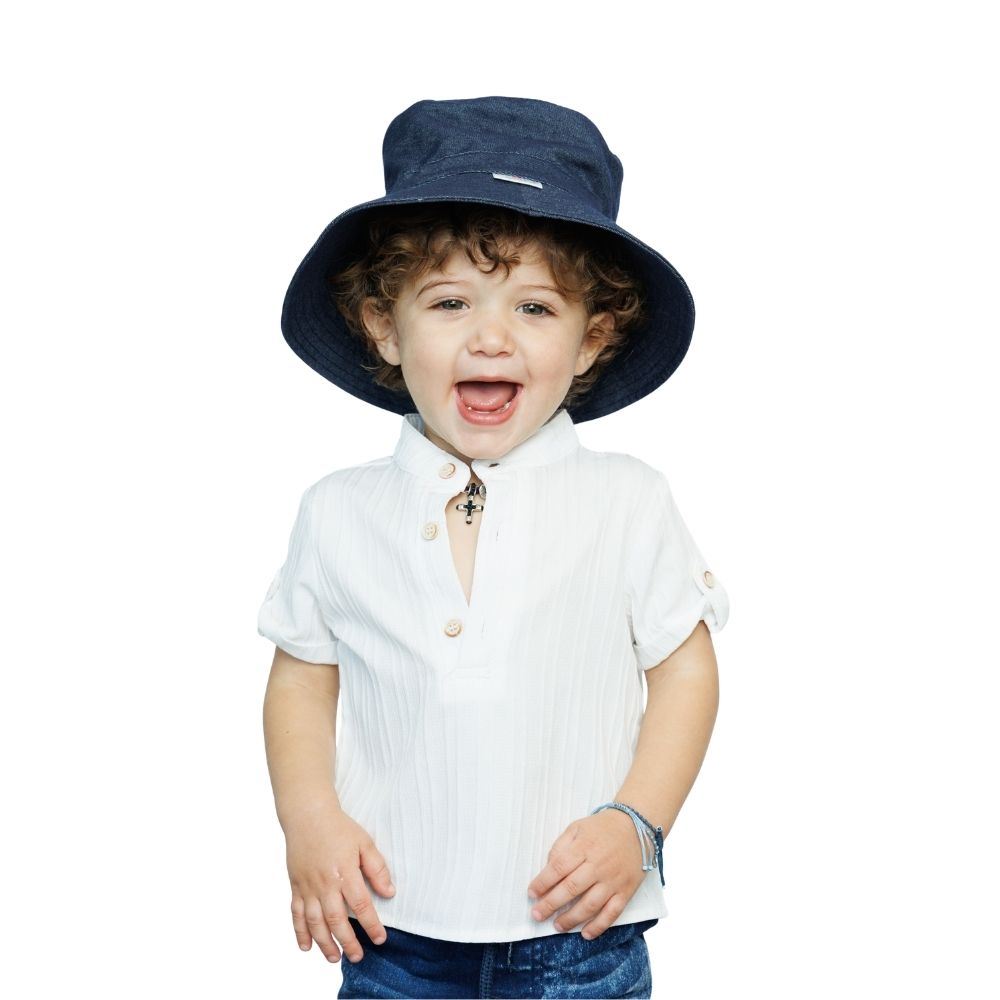 Navy Denim | Kids Bucket Hat