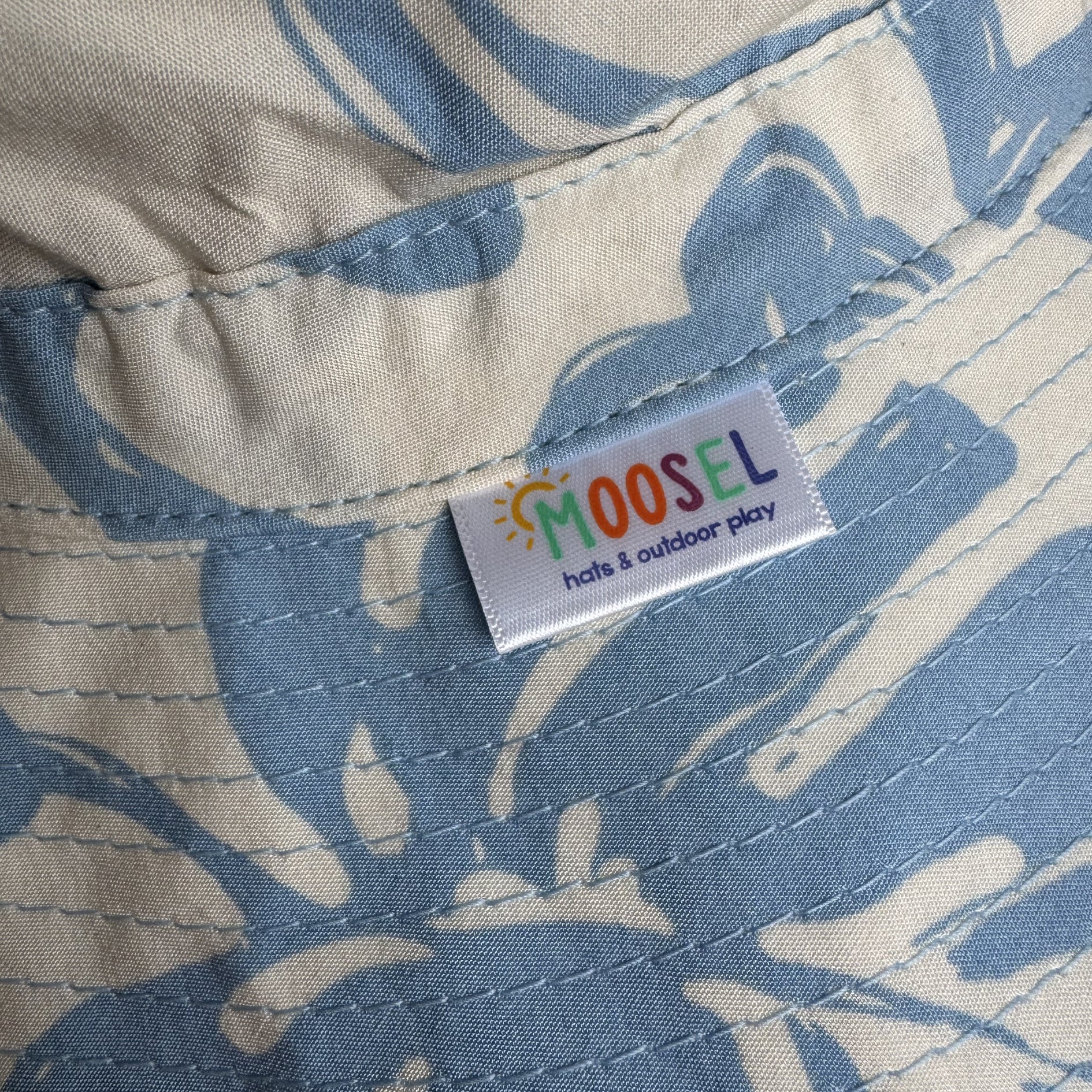 Blue + White Floral | Wide Brim Bucket Hat