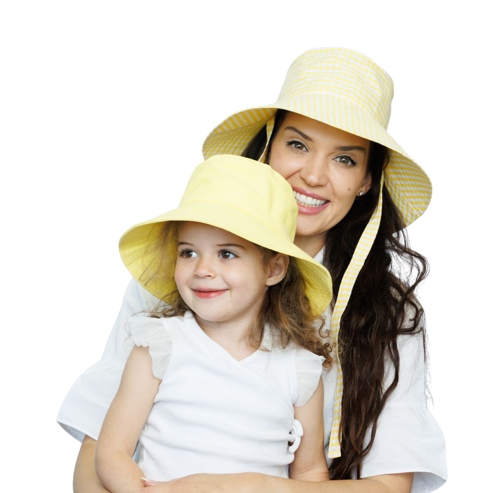 Lemon Yellow Denim | Kids Bucket Hat
