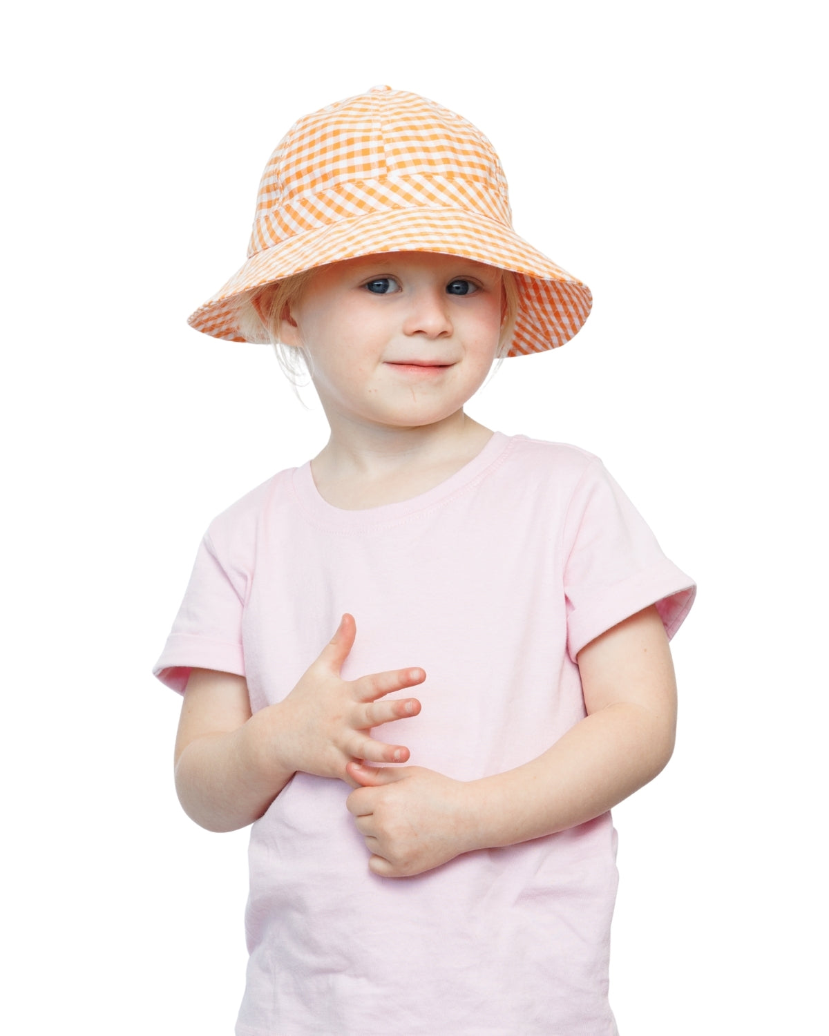 Orange Gingham | Baby & Toddler Sun Hat