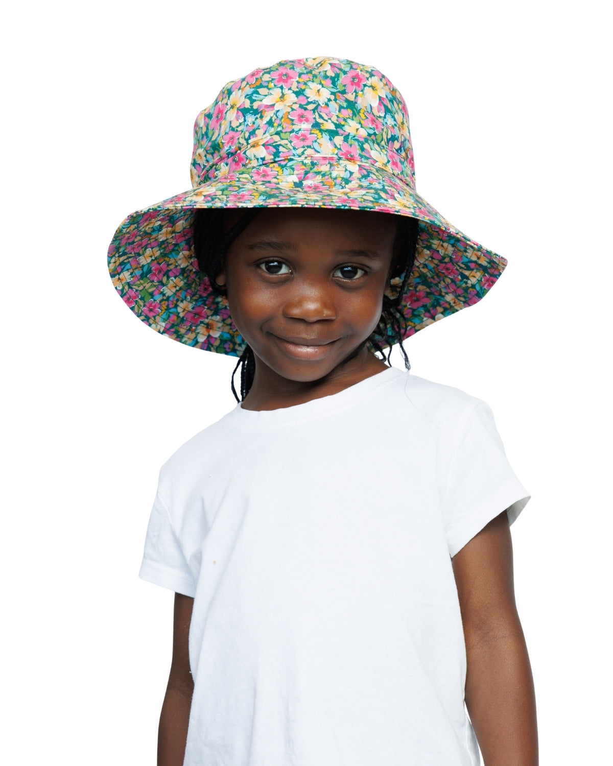 Purple Floral Garden |Kids Bucket Hat