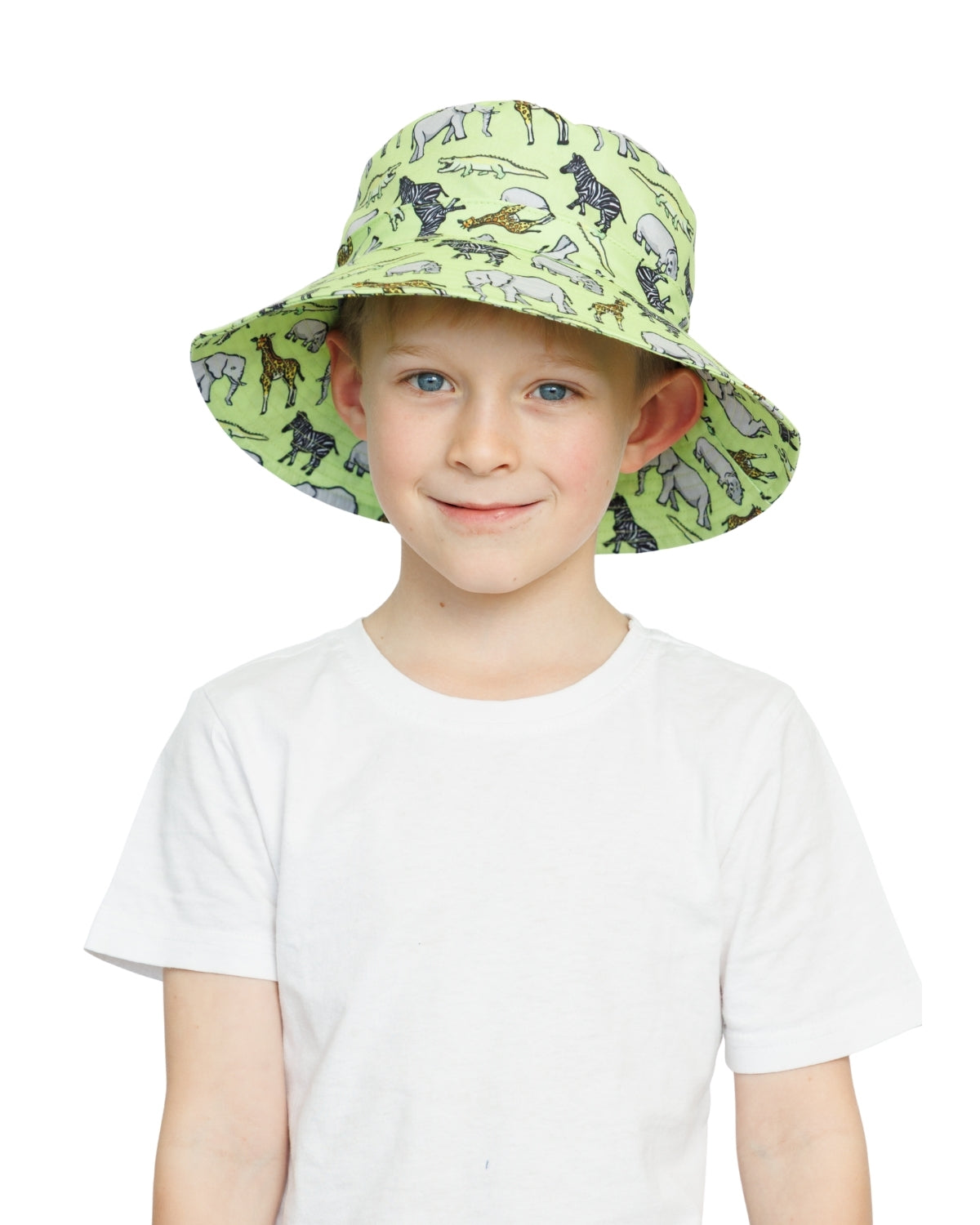 Green Safari Animals | Kids Bucket Hat