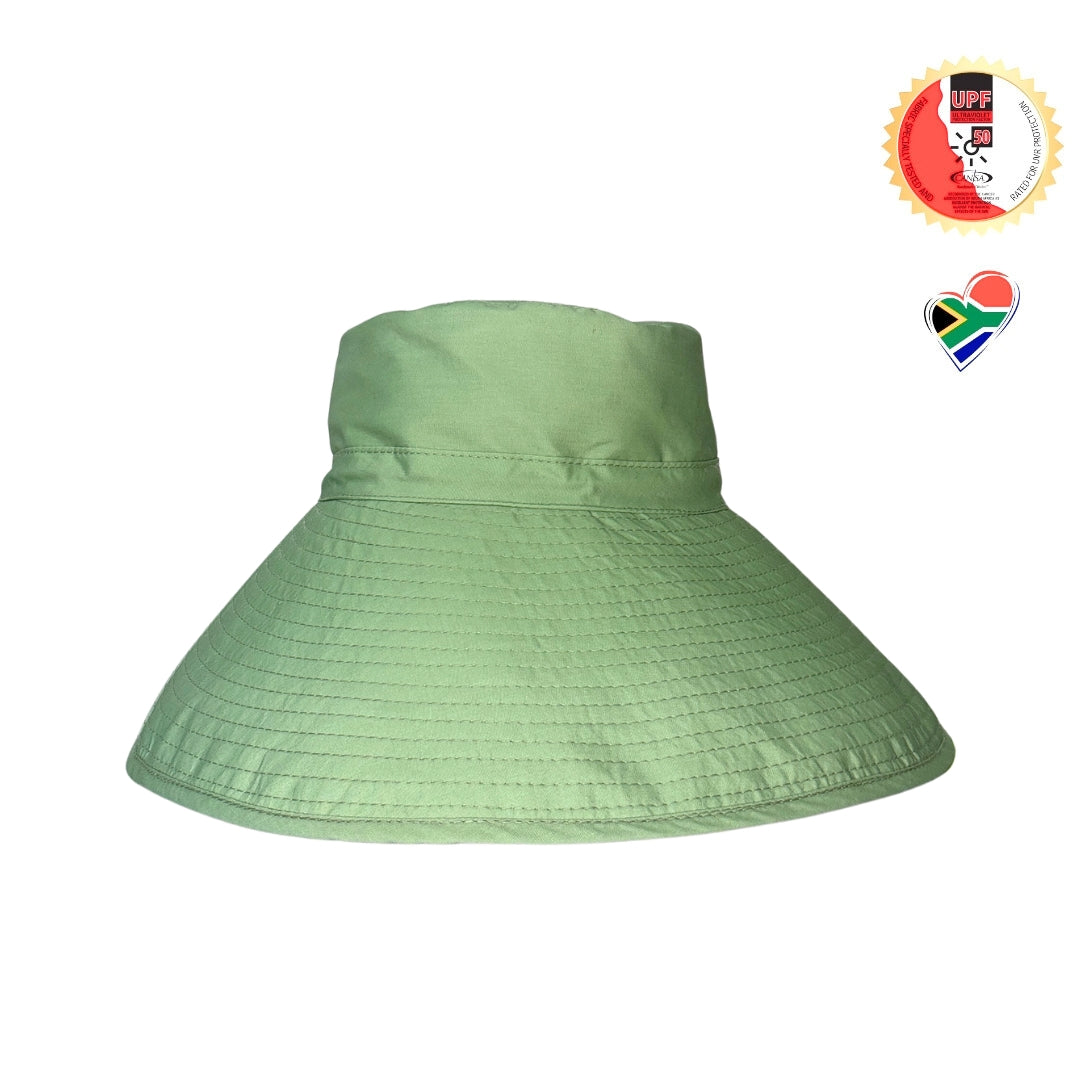 Ladies Sage/Beige | Bucket Hat 14cm Ultra Wide Brim