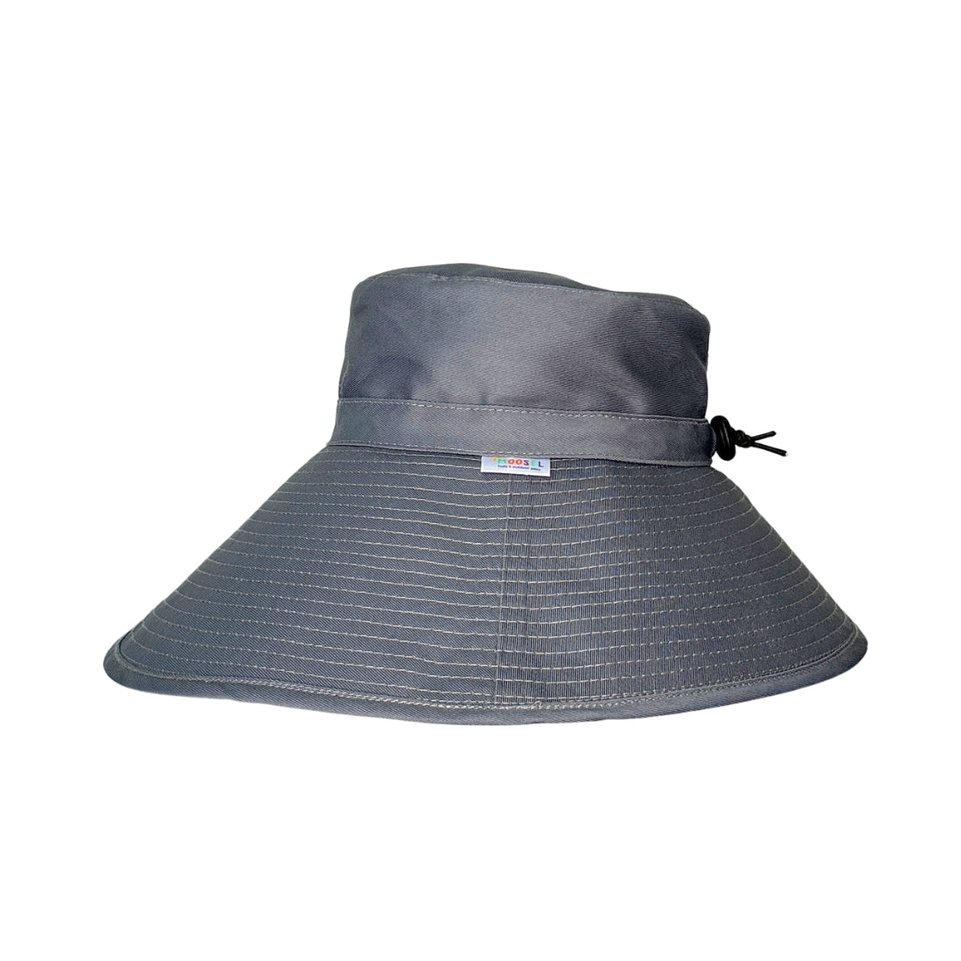 Ladies Grey/Beige | Bucket Hat 14cm Ultra Wide Brim