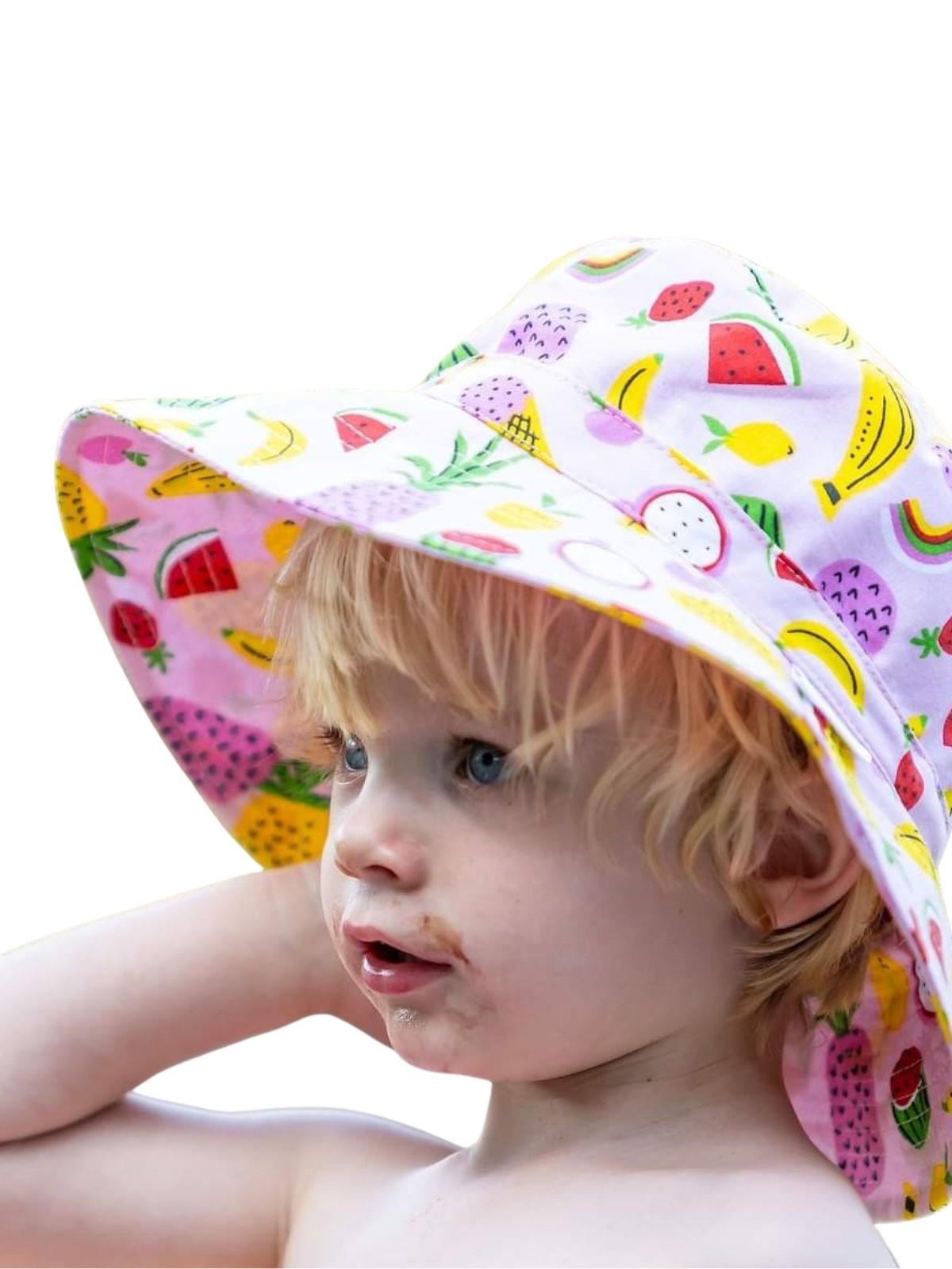 Pink Tropical Pineapple + Watermelon|Kids Bucket Hat
