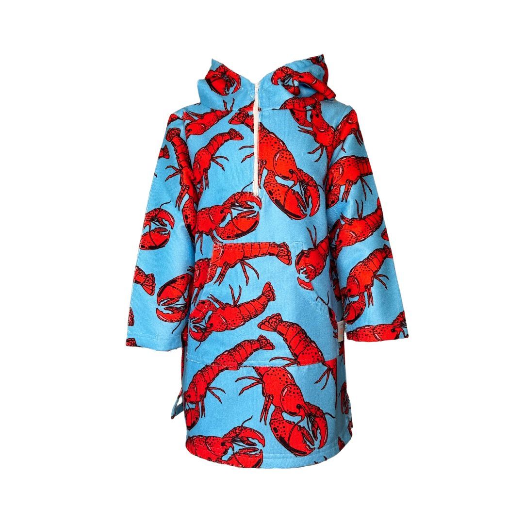 Lobsters |Hooded Towel, Front Zip