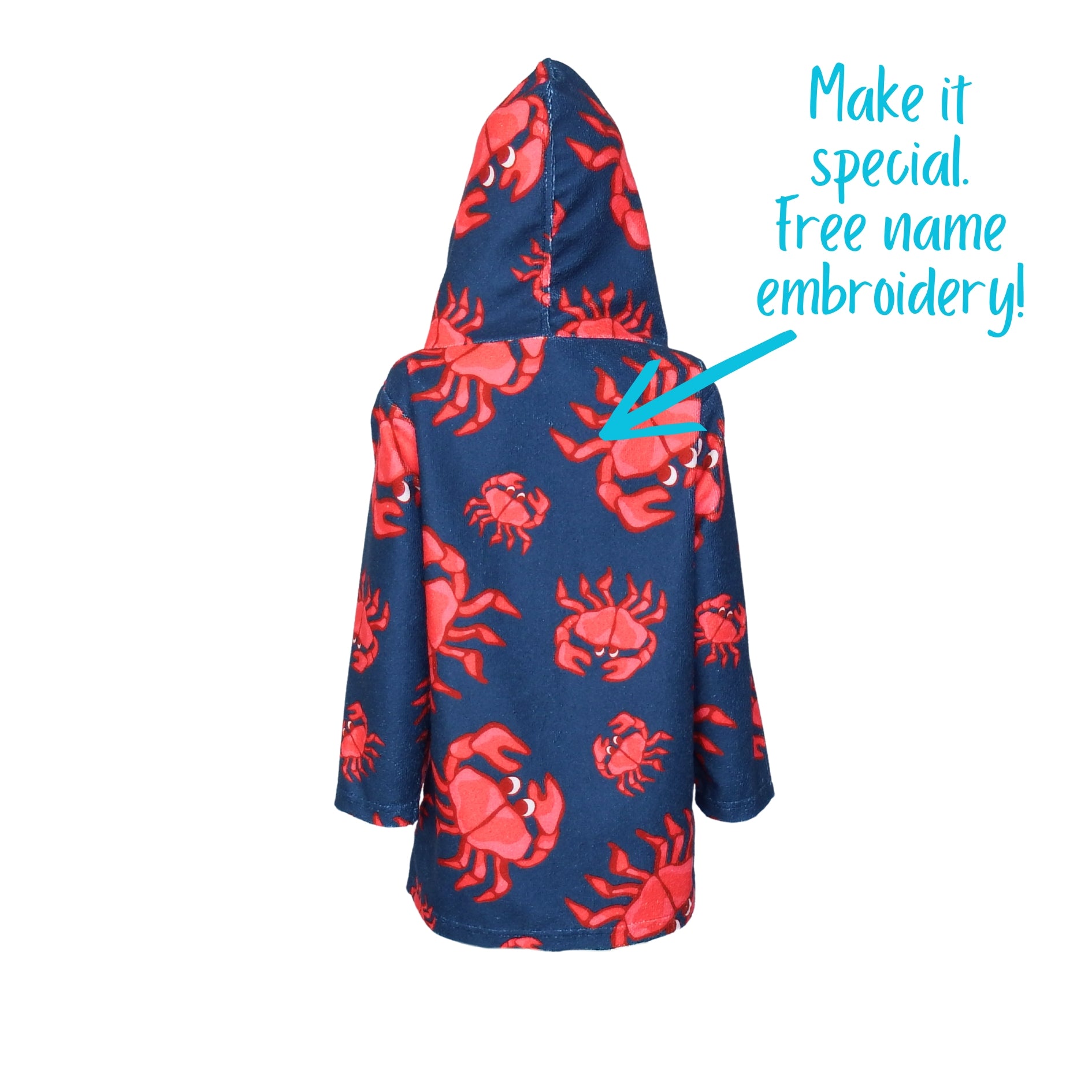 Crabs | Hooded Beach Towel, Full Zip