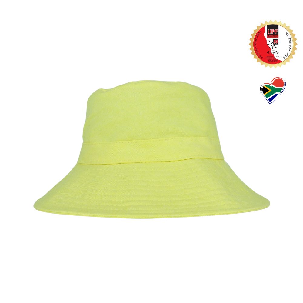 Lemon Yellow Denim | Kids Bucket Hat