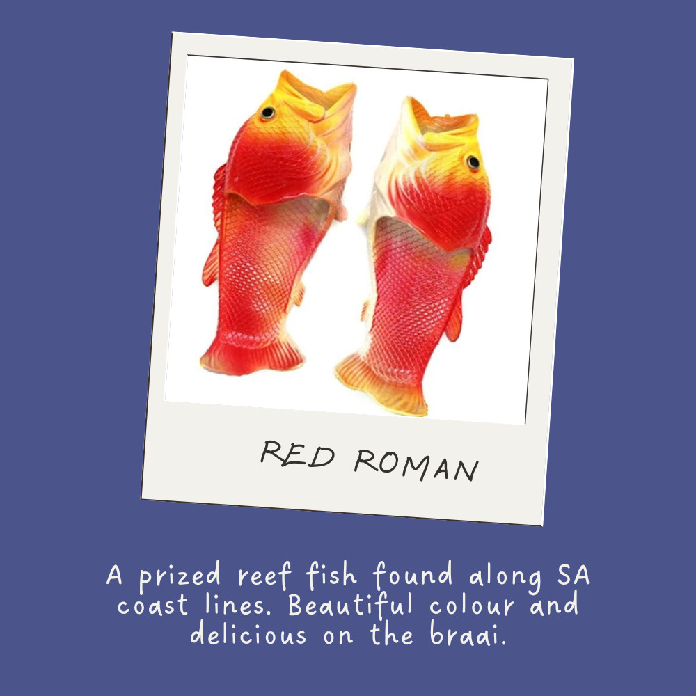 Red Roman| Fish Flip Flop Slops/ Slippers