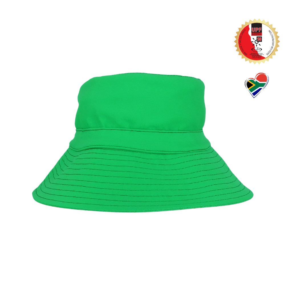 Green Bright High Visibility |Kids Swim Bucket Hat