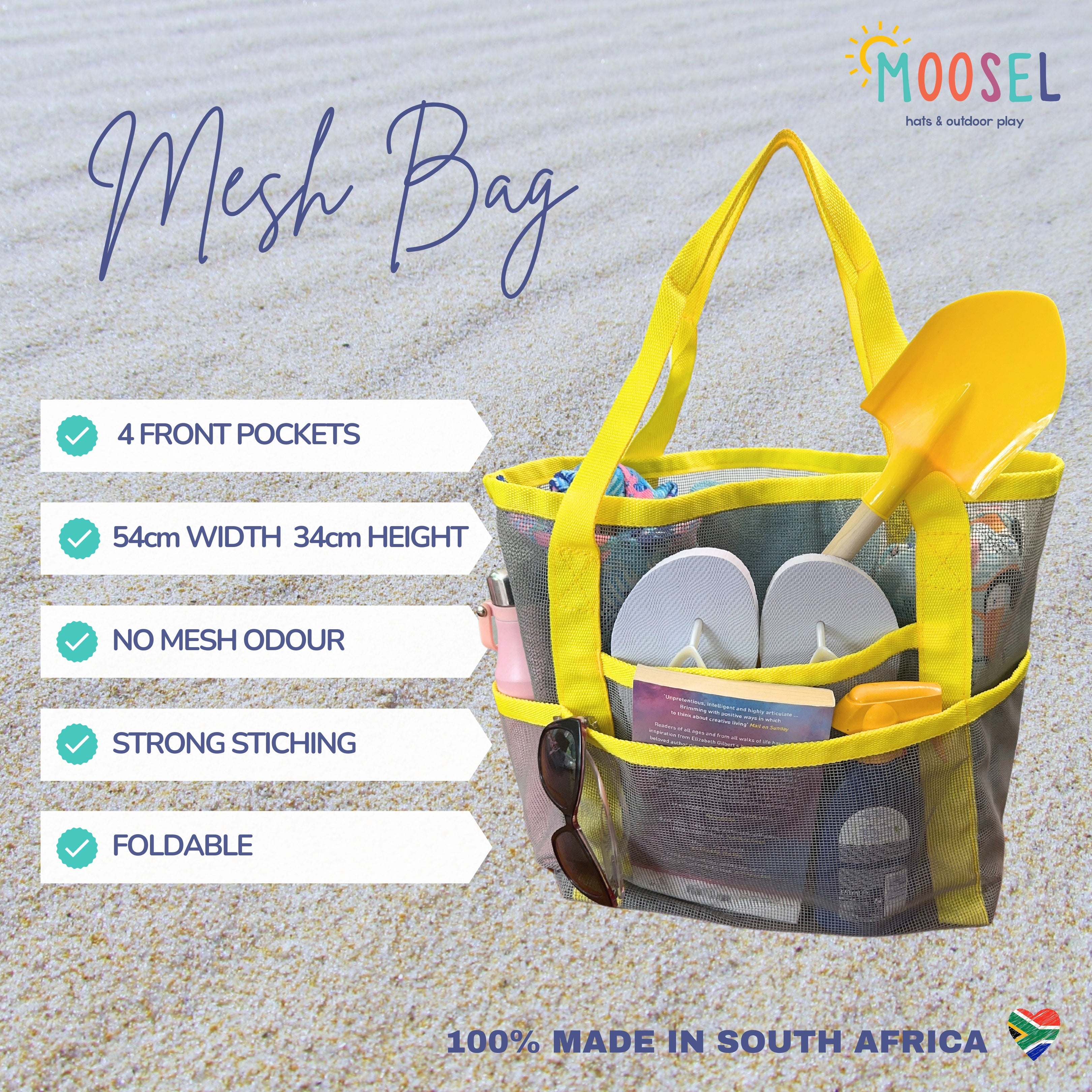 Mesh Tote Beach Bag ORANGE